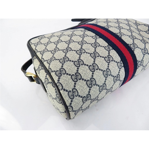 Gucci Black and Gray Crossbody Bag with Red Stripe - Picture 7 of 15